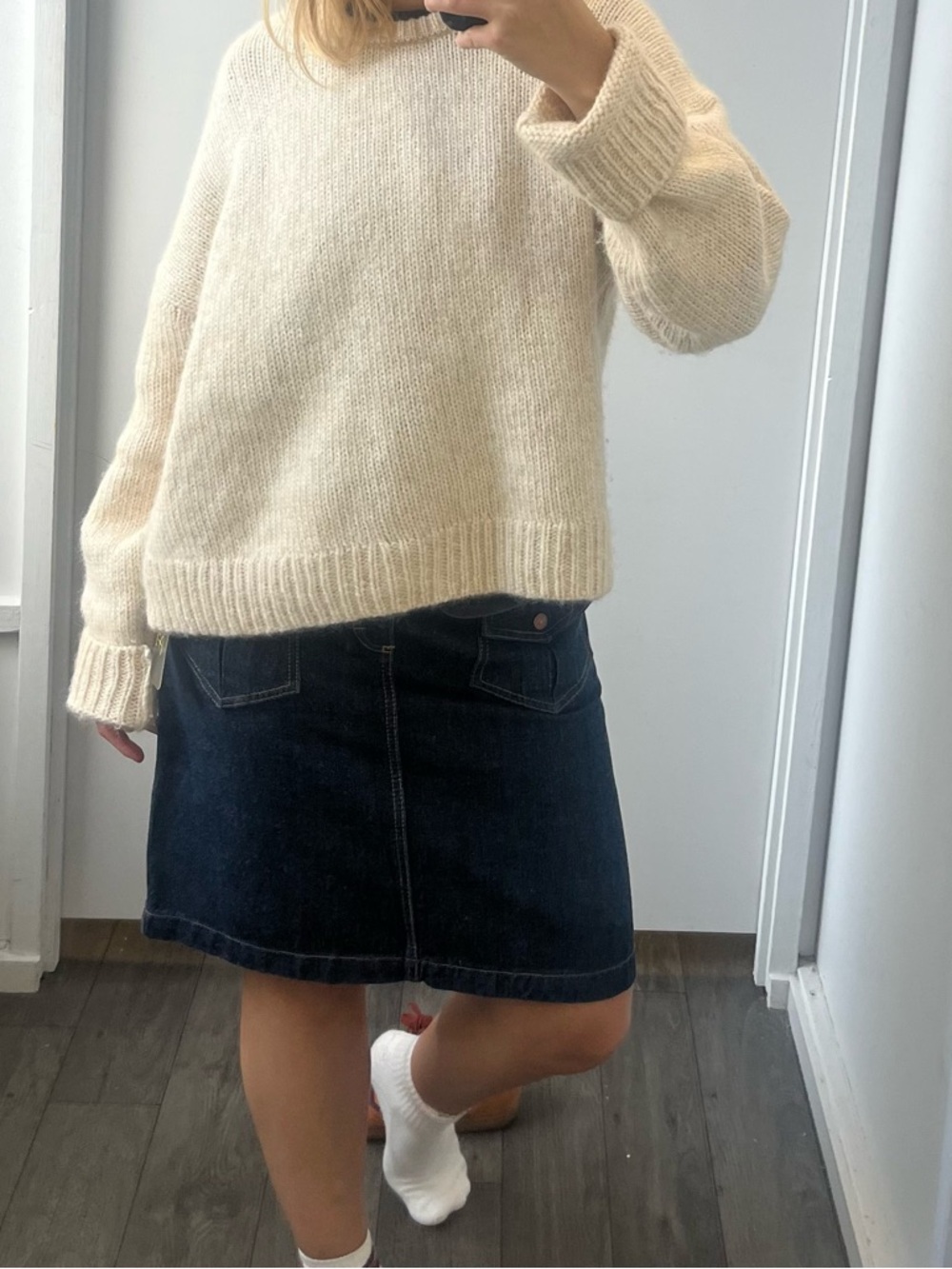 Vintage Paul Frank Denim Midi Skirt